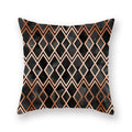 Ljojo Luxury Gold Black Geometric Marble Stripe Pillowcase