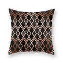 Ljojo Luxury Gold Black Geometric Marble Stripe Pillowcase