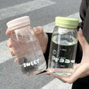Ljojo Mini Water Bottle with Tea Strainer, Portable & Reusable Plastic Drinking Cup