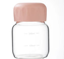 Ljojo Mini Solid Color Glass Water Bottle with Lid