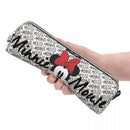 Ljojo Mickey Minnie Pencil Case Pouch for Students - Large Storage Zipper Stationery