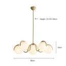 Nordic Glass Pendant Lamp Modern Chandelier for Bedroom Dining Room by Ljojo