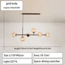 LED Glass Ball Chandelier Lamp Modern Minimalist Home Decor Pendant Light - Ljojo