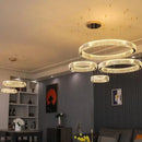 Ljojo Luxury Crystal Chandelier with LED Dimming for Villa Staircase