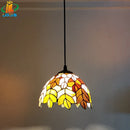 8 Inch American Stained Glass Chandelier Tiffany Style Elegant European Antique Lighting by Ljojo