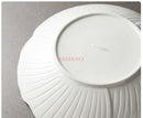 Ljojo 10-Inch Ceramic High-End Soup Bowl White Tableware - Multipurpose Shallow Bowl