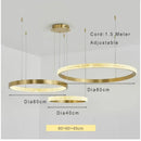 Modern Led Chandelier Pendant Light for Living Room, Ljojo Acrylic Indoor Lighting Fixture.