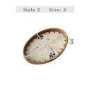 Ljojo Light Luxury Shell Inlaid Rattan Storage Basket Tray