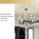 French Black Glass E14 Candle Chandelier Luxury Crystal LED Pendant Light by Ljojo