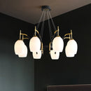 LED Chandelier Glass Pendant Light Retro Nordic Suspension Lamp for Kitchen Island Ljojo