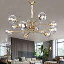 Ljojo Round Restaurant Glass LED Pendant Light | Luxury Industrial Home Decor Chandelier