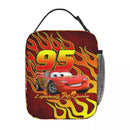 Ljojo Lightning Mcqueen Insulated Lunch Bag for School, Bento Box Cooler
