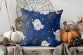 Halloween Pillow Cover Ghosts & Black Cat Design by Ljojo