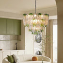 Green Round Crystal Chandelier Modern Classics for Living Room Dining Home Decor by Ljojo