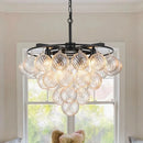 Ljojo Luxury LED Crystal Bubble Chandelier Pendant Light Fixture for Home Decor & Villa Lighting