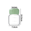 Ljojo Mini Solid Color Glass Water Bottle with Lid