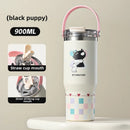Ljojo 304 Stainless Steel Vacuum Insulated Straw Cup - Large Portable Thermos
