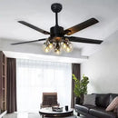 Nordic Magic Bean LED Ceiling Fan Lamps Modern for Living Dining Room by Ljojo
