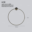 Ljojo LED Round Ring Wall Lamps Modern Home Decor for Living Room and Bedroom