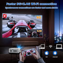 Ljojo™ 4K Android 12 Projector 1500Ansi Lumens Full HD 1080P Home Theater 5G WiFi Keyston