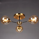 Ljojo Glass Ceiling Chandelier Elegant Nordic Hanging Light Fixture for Living Room Bedroom