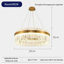Gold Crystal Chandelier Pendant Light for Elegant Home Decor by Ljojo