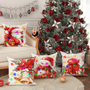 Ljojo LED Light Luminous Christmas Pillowcase, Santa Snowman Bell Design, 45x45cm