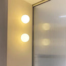 Ball Glass Lampshade Wall Lamp Modern Concealed Base Sconce for Living Room by Ljojo