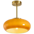 French Style Retro Antique Orange Glass Chandelier Bauhaus Medieval Ceiling Light by Ljojo