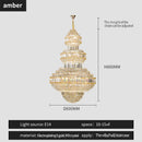 2025 European Duplex Large Chandelier Crystal Lamp for Villa Living Room - Ljojo