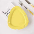 Ljojo Matte Cheese Plate - Pure White Ceramic, Cute Breakfast Bread Plate