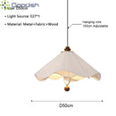 Japanese Wabi Sabi Fabric LED Pendant Light | Home Decoration Chandelier by Ljojo