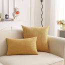 Ljojo Linen Pillow Cover in Green, Grey, White, Cream & Mustard - 12x20", 18x18", 25x25"