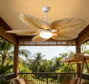 Nordic LED Ceiling Fan with Palm Leaf | Modern Simplicity Chandelier for Home Decoration by Ljojo
