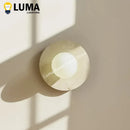 Ljojo Natural Stone Glass Ball Wall Light, Wabi-Sabi Yellow Travertine Ceiling Lamp