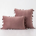 Black Tassel Pillowcases by Ljojo - Velvet Holiday Home Decoration Gift