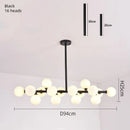 Scandinavia Ring Chandelier Glass Ball Pendant Light for Living Room by Ljojo