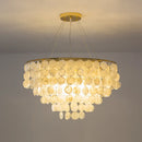 Ljojo Luxury Shell Chandelier: Mediterranean Sea Pendant Light Home Restaurant Bar