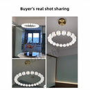 Ljojo Luxe Pearl Necklace Ring LED Ceiling Chandelier for Living Room & Bedroom