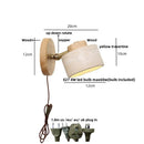 Ljojo LED Wall Lamp Sconce Rotate Iron Canopy Stone Bathroom Mirror Light