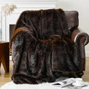 Ljojo Luxury Faux Fur Blanket for Bed Sofa Home Decor