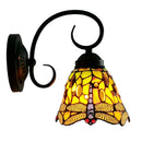 Dragonfly Tiffany Style Small Wall Lamp: Hand-welded Stained Glass Lighting by Ljojo