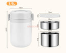 Ljojo 304 Vacuum Insulated Layered Portable Lunch Box for Office Workers
