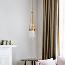 Ljojo Water Droplet Chandelier Glass Hanging Light Suspension for Kitchen