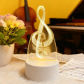 3D LED Night Light in Music Symbol Style - USB Powered Creative Decoration for Music Enthusiasts