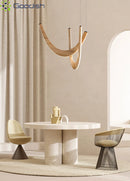 Ljojo Industrial Minimalist Wood LED Pendant Lights Chandelier for Home Decoration