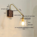 Ljojo LED Wall Lamps: Modern Style for Bedroom, Bathroom, Living Room, Walnut Copper Fixtures
