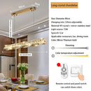 Ljojo Luxury Crystal LED Pendant Lamp - Silver Chandelier Lighting for Living & Dining Room