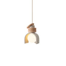 LED Pendant Lamp Orange White Resin Cord Adjustable for Bedroom Dining Room by Ljojo