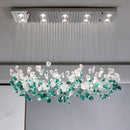 Nordic Green Stone Glass LED Pendant Chandelier by Ljojo - Elegant Dining Room Lighting Fixture